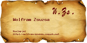 Wolfram Zsuzsa névjegykártya