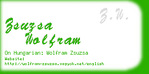 zsuzsa wolfram business card